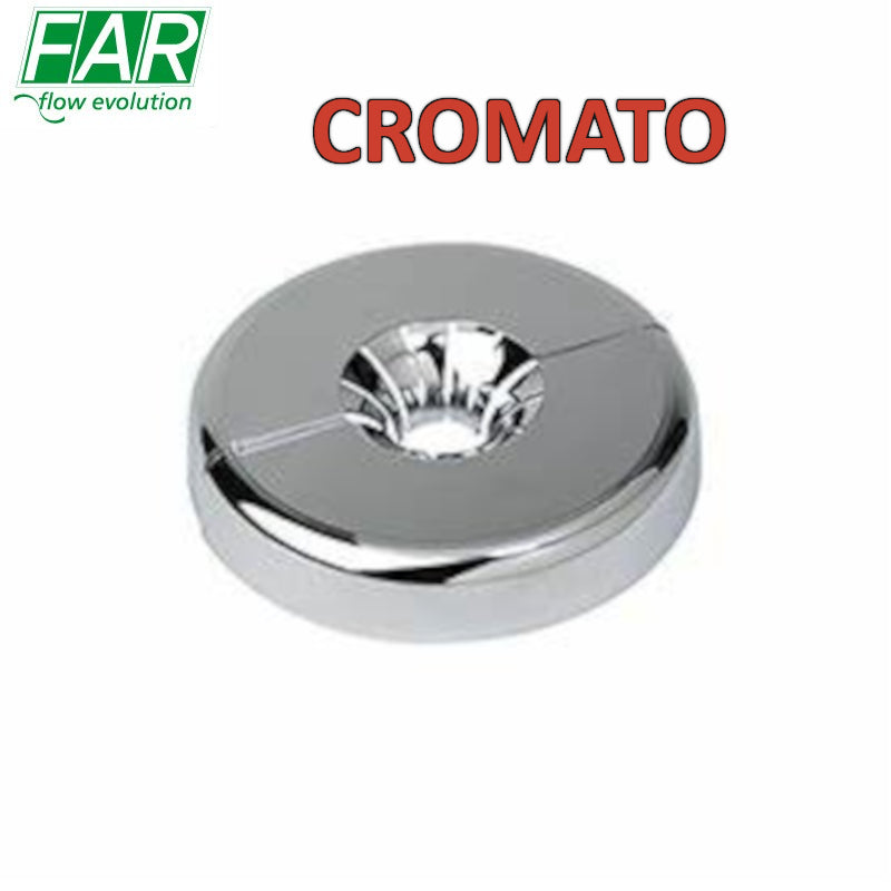 0441 - Rosone a parete CROMATO in plastica per valvole e detentori serie TopFAR e LadyFAR - FAR