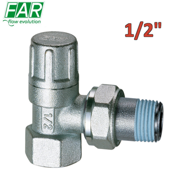 1200 - 1/2'' angled lockshield valve for iron pipe connection - FAR