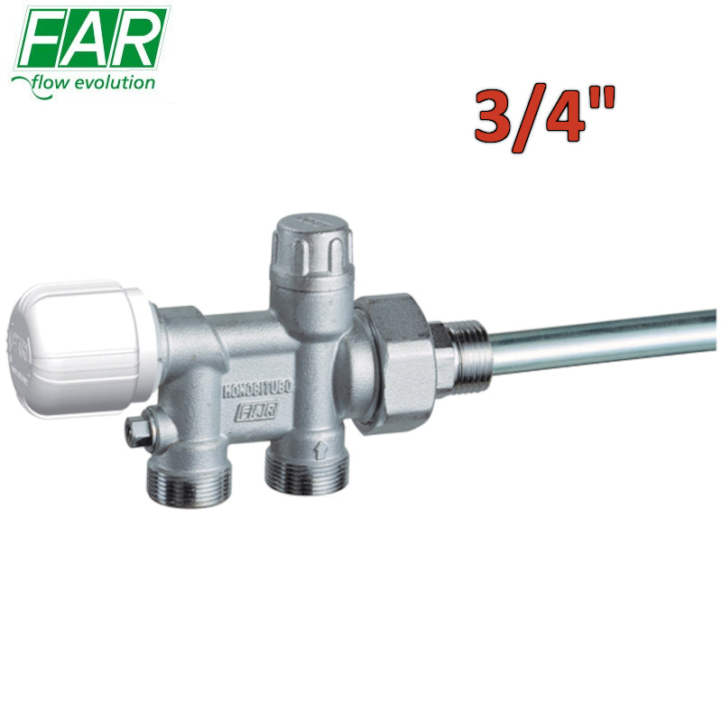 1438 - valvola mono-tubo 3/4'' termostatizzabile attacco rame o multistrato - FAR