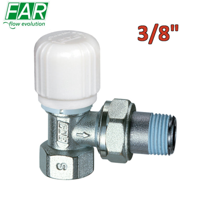 1620 - valvola 3/8'' termostatizzabile a squadra attacco ferro - FAR