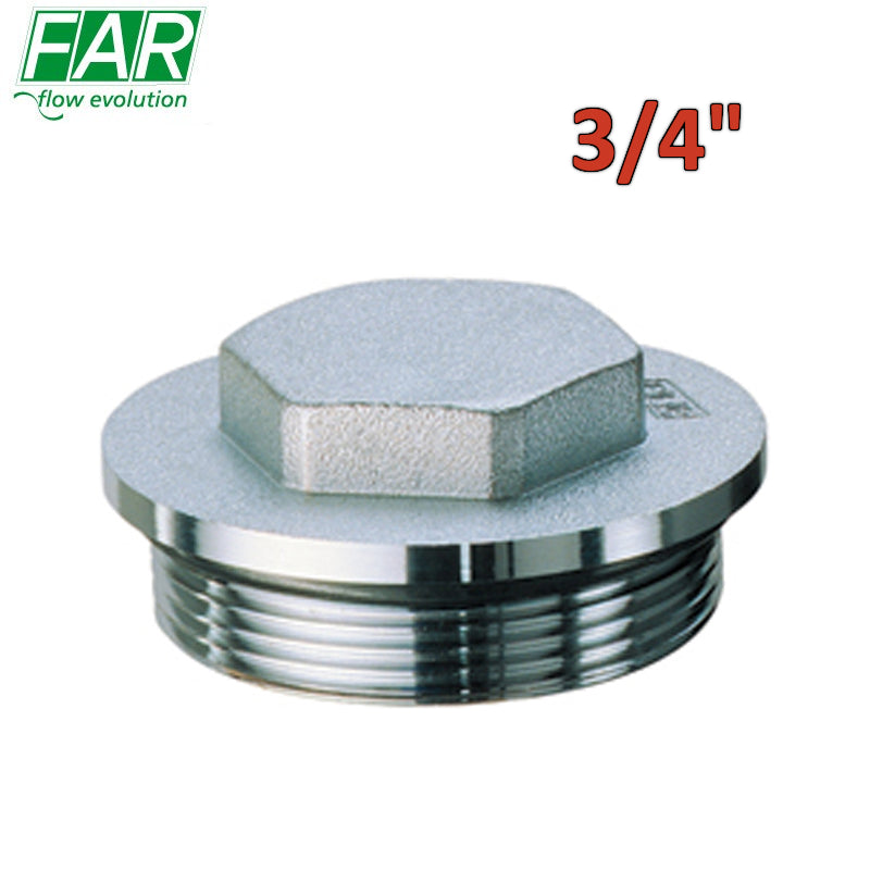 4150 - tappo maschio terminale cieco per collettore con tenuta o?ring 3/4'' - FAR