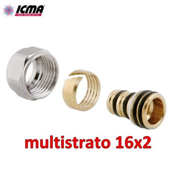 ICMA valve fitting adapter for multilayer pipe Ø 16x2 mm