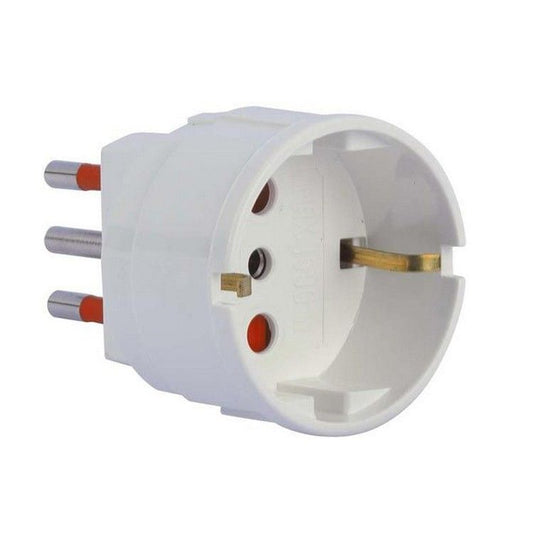 Adattatore Schuko 10A 250V colore bianco