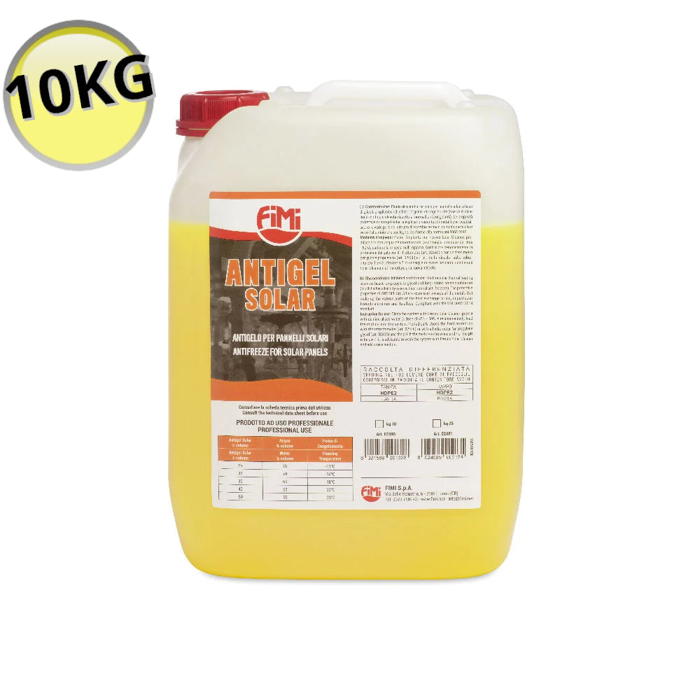 ANTIGEL SOLAR ANTIFREEZE FOR SOLAR PANELS - 10 KG CAN