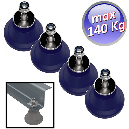 Megol floor anti-vibration mounts, maximum load 140 kg. Blue colour - 4 pieces