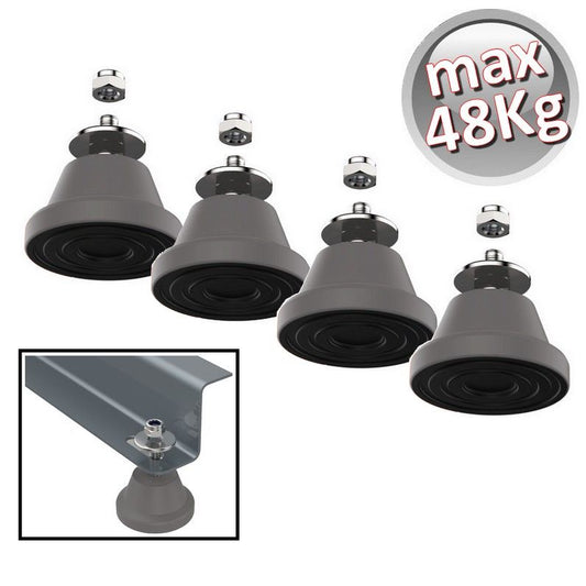 Megol floor anti-vibration mounts, maximum load 48 kg. Grey colour - 4 pieces