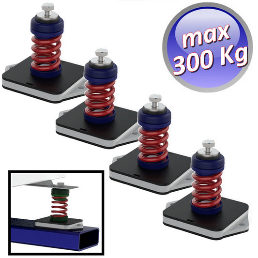 Megol anti-vibration spring with maximum load capacity of 300 kg. Blue color - 4 pieces