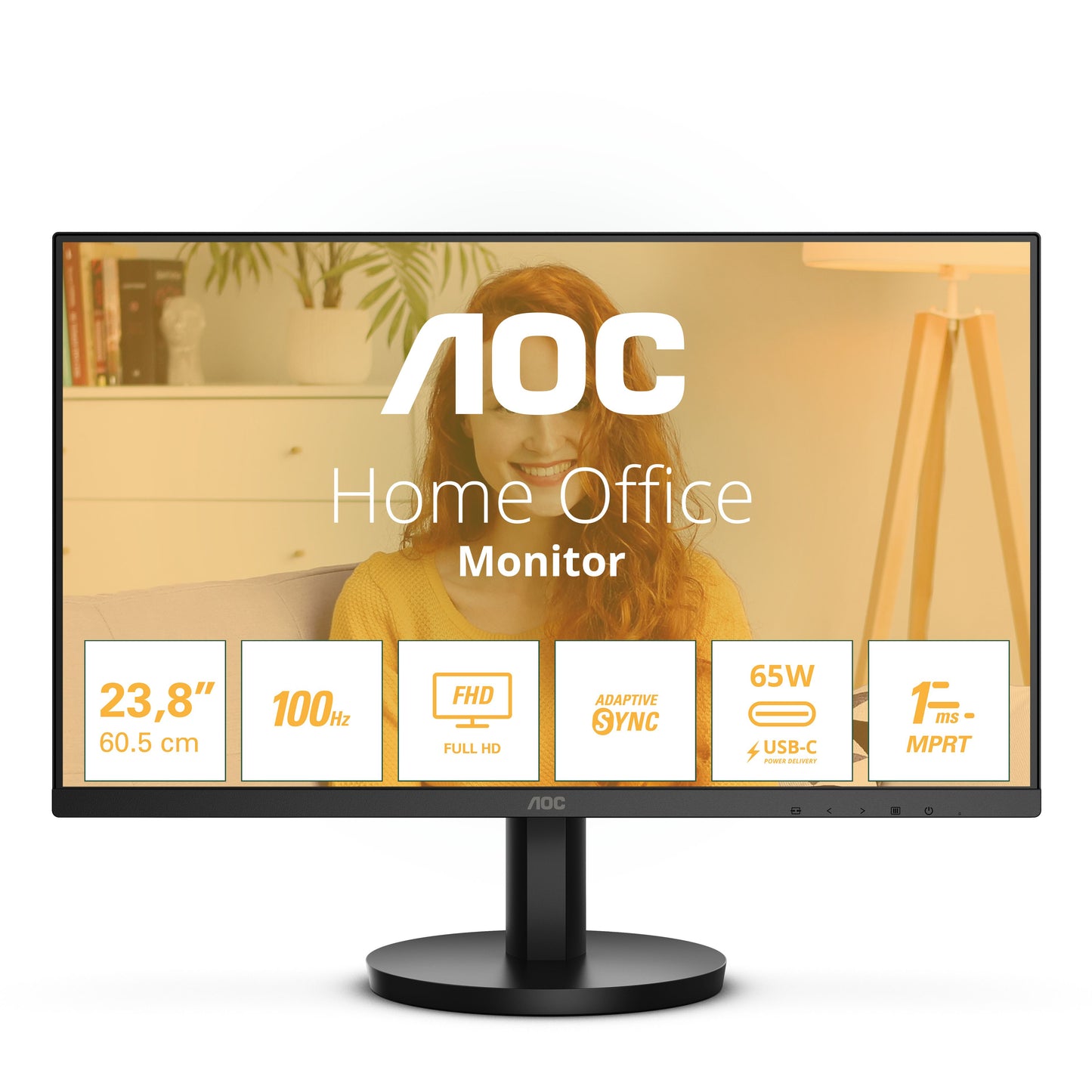 AOC 24B3CA2 PC Monitor 60.5 cm (23.8") 1920 x 1080 pixels Full HD LED Black