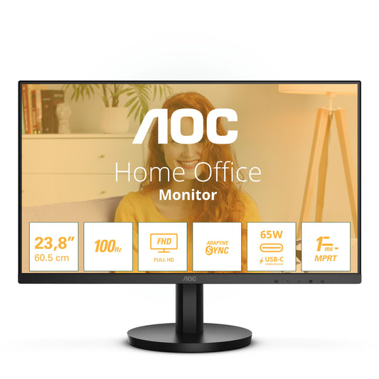 AOC 24B3CA2 PC Monitor 60.5 cm (23.8") 1920 x 1080 pixels Full HD LED Black