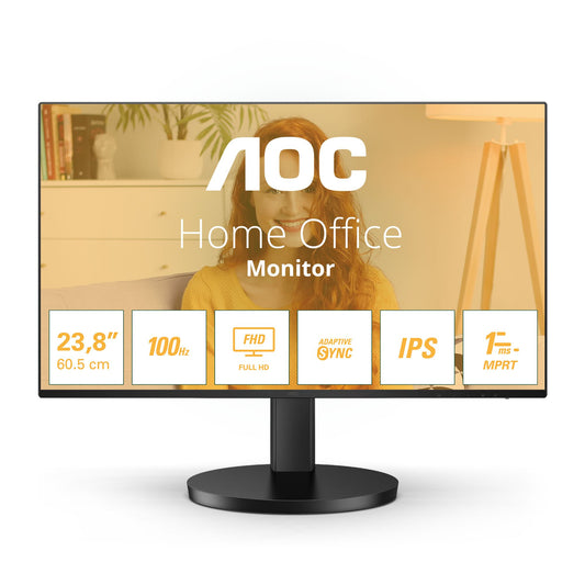 AOC 24B3HA2 PC Monitor 60.5 cm (23.8") 1920 x 1080 pixels Full HD LED Black