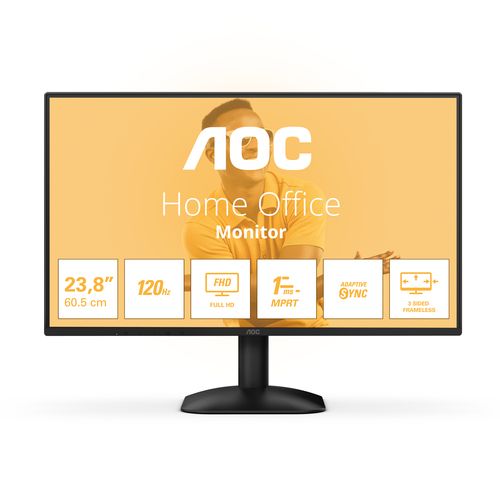 AOC MONITOR 23.8 LED IPS FHD 16:9 4MS 300 CDM 120Hz, VGA/HDMI