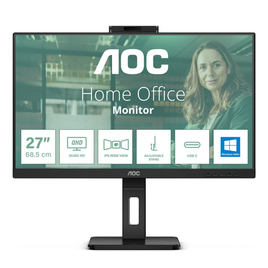 AOC MONITOR 23.8 LED IPS FHD 16:9 4MS 300 CDM, WEBCAM, PIVOT, DP/HDMI, MULTIMEDIA