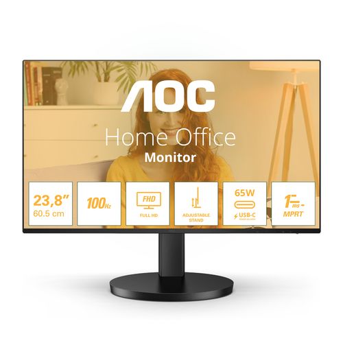 AOC MONITOR 27 LED IPS QHD 16:9 1MS 350 CDM 100hz, HEIGHT REG, USB-C DOCK, HDMI, MULTIMEDIA