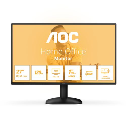 AOC MONITOR 27 LED VA 16:9 FHD 4MS 300 CDM 120hz, VGA/HDMI