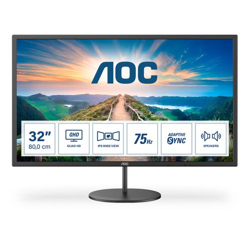 AOC MONITOR 31.5 LED IPS 16:9 2K QHD 250 CDM, DP/HDMI, MULTIMEDIA