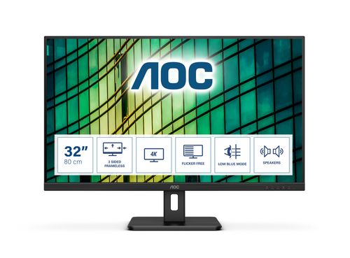 AOC MONITOR 31.5 LED MVA 16:9 4K UHD 4MS 350 CDM, DP/HDMI, MULTIMEDIA