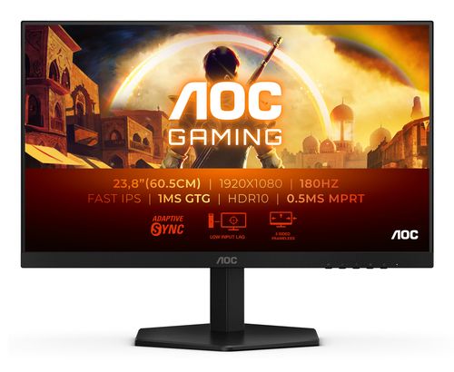 AOC GAMING MONITOR 23.8 LED IPS FHD 1MS 300 CDM 180Hz, DP/HDMI
