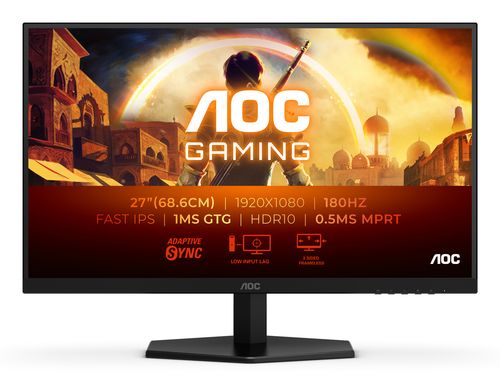 AOC GAMING MONITOR 27 LED IPS FHD 1MS 300 CDM 180Hz, DP/HDMI
