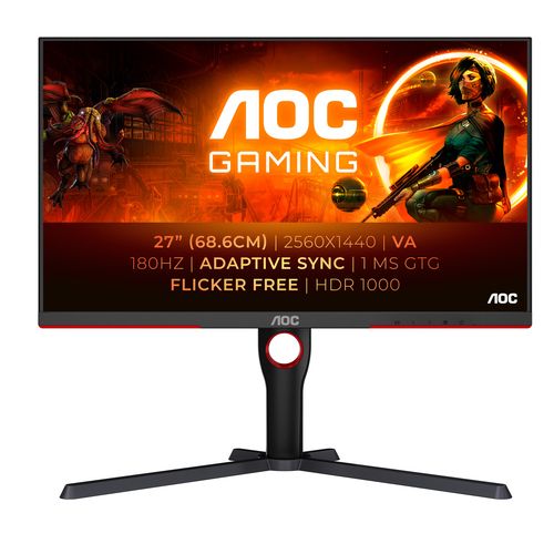 AOC GAMING MONITOR 27 LED VA 16:9 5MS 700CDM 180 HZ PIVOT HDMI/DP