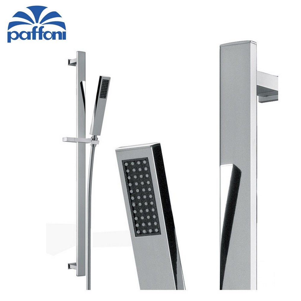 CITY PAFFONI shower rod - ZSAL145CRAG - square metal shower bar and hand shower brackets