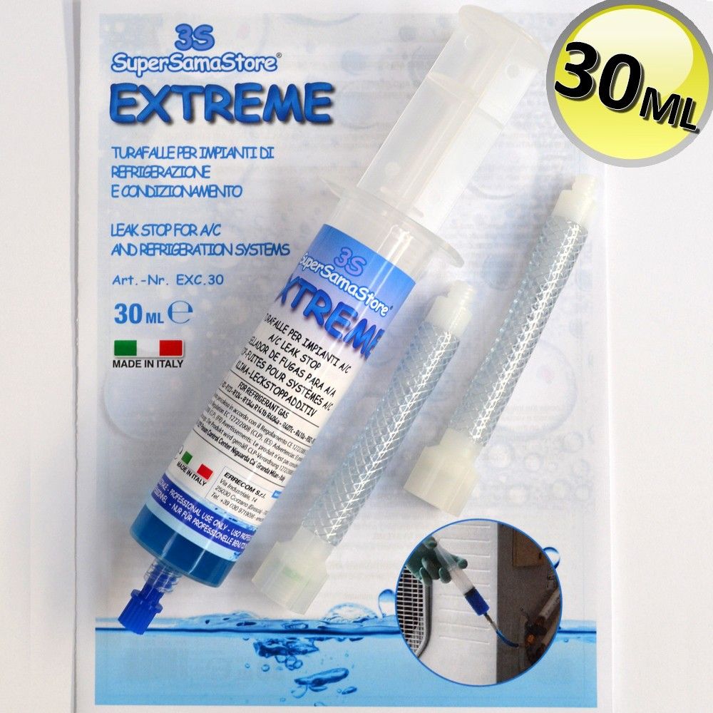 Autosigillante turafalle Extreme - cartuccia siringa da 30 ML + adattatori a tubo in plastica