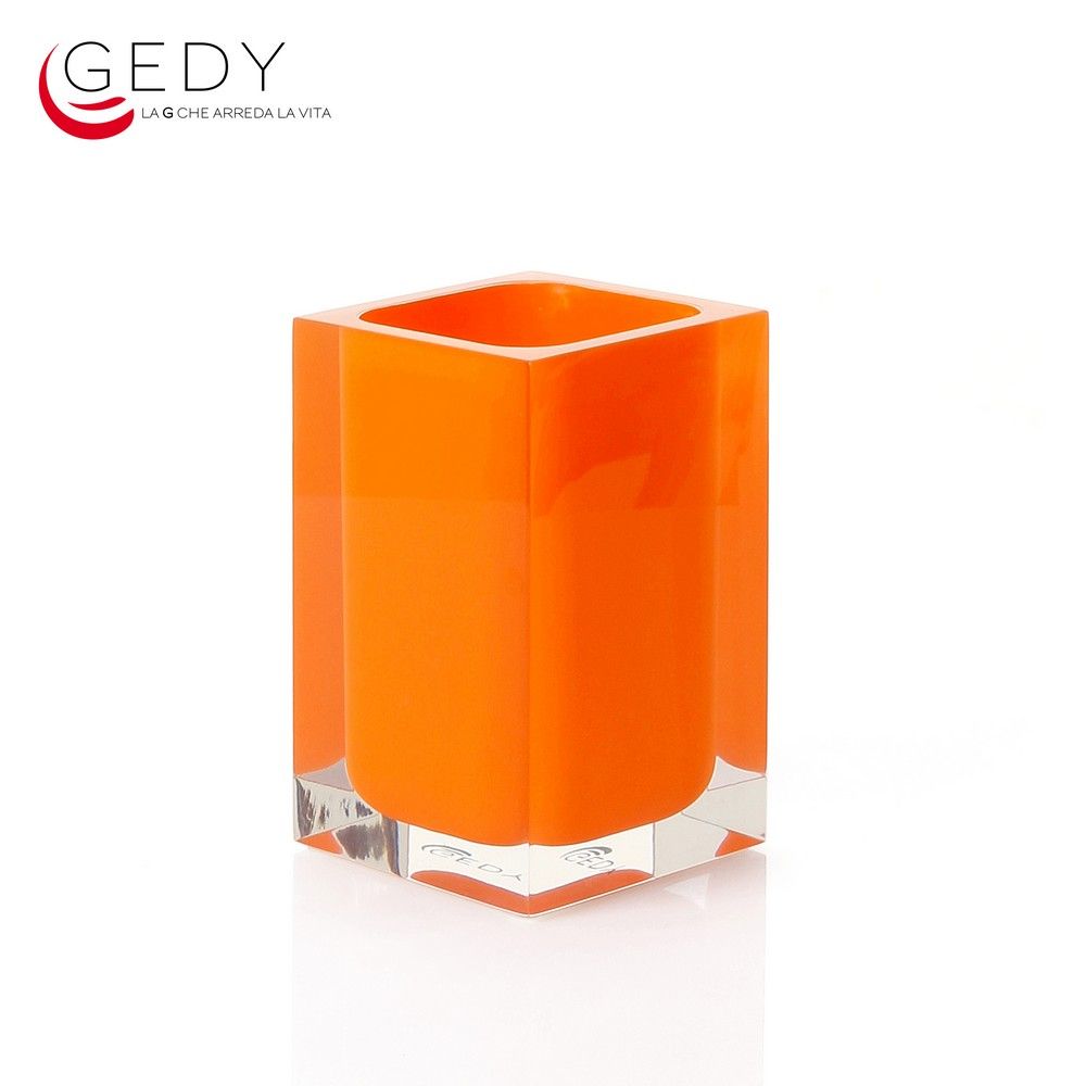 Bicchiere portaspazzolini RAINBOW color arancio
