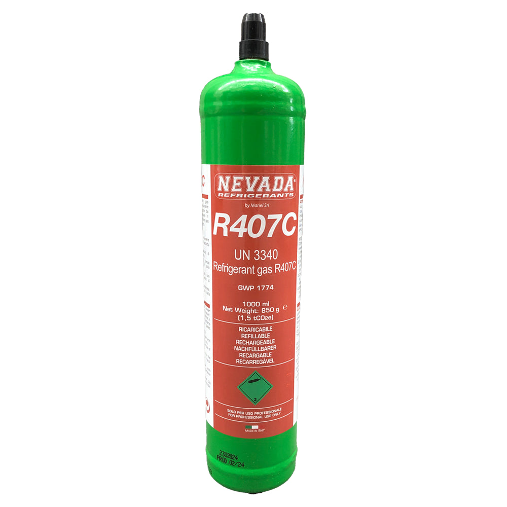 850 g R407C refrigerant gas cylinder