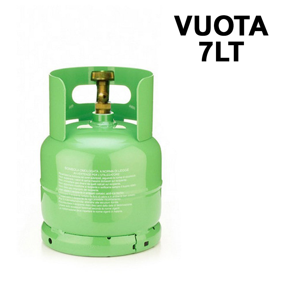 Bombola neutra vuota per stoccaggio gas refrigerante - capacità 7 Lt