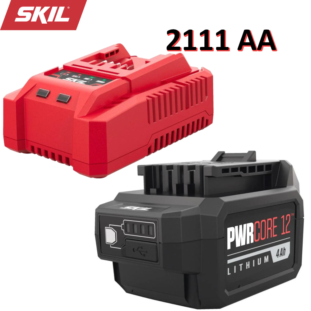 SKIL 2111 AA 12V 4Ah Lithium-Ion Battery and Charger