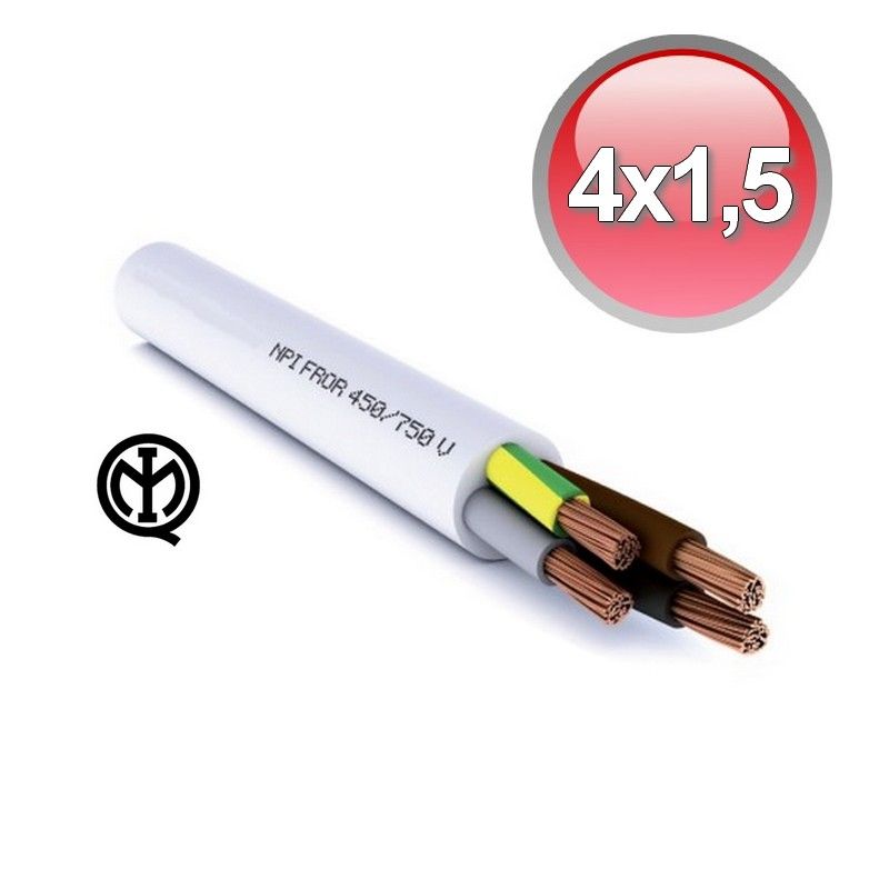 Cavo filo elettrico quadripolare FS18 FROR - 4 X 1,5 mmq - prezzo al Metro