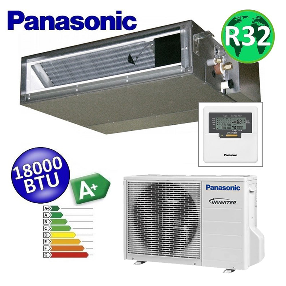 Panasonic 18,000 BTU 5.0 kW R32 A+ single-duct air conditioner - low pressure