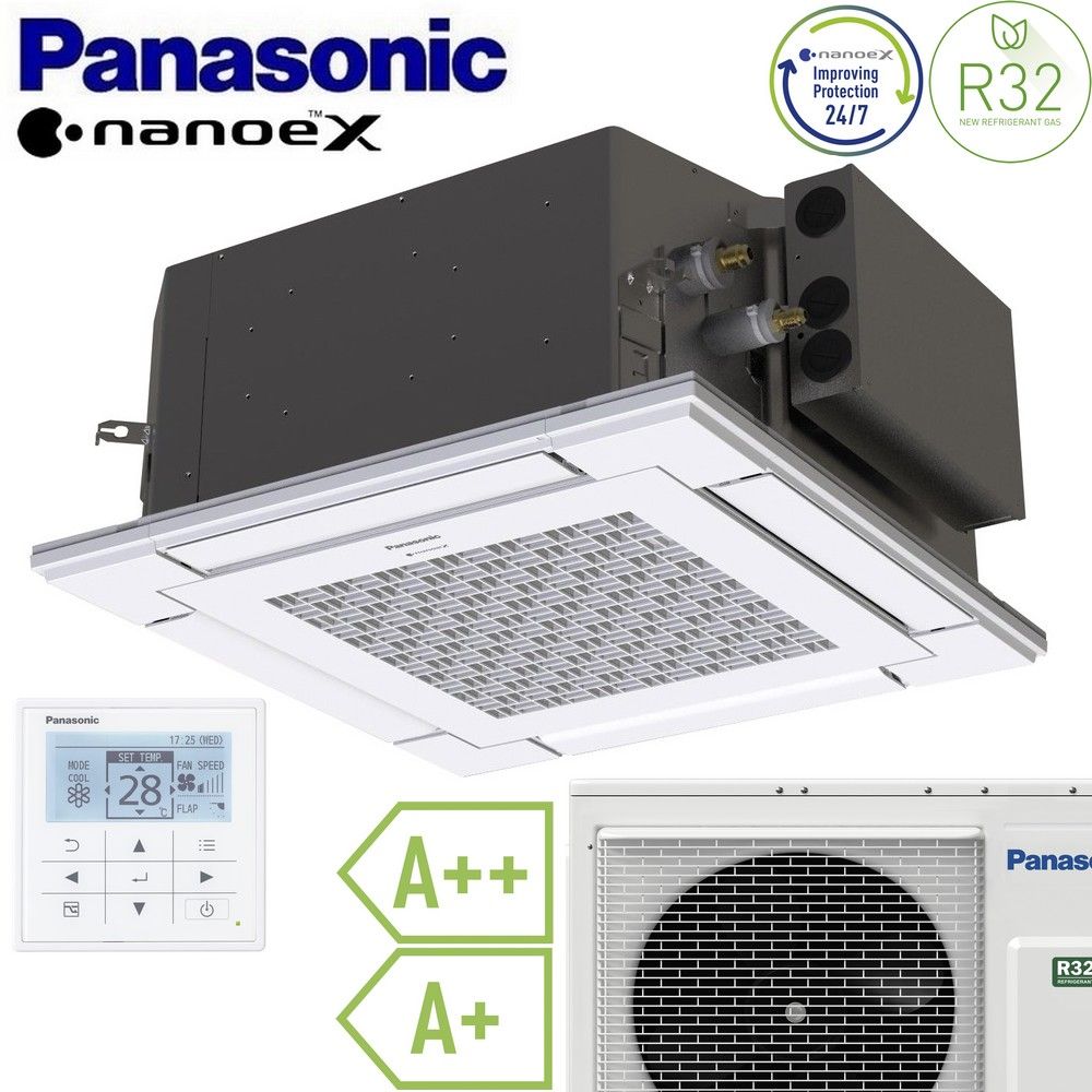 Panasonic 60x60 cm 4-way cassette air conditioner - 21000 Btu 6.0 Kw R32 A++