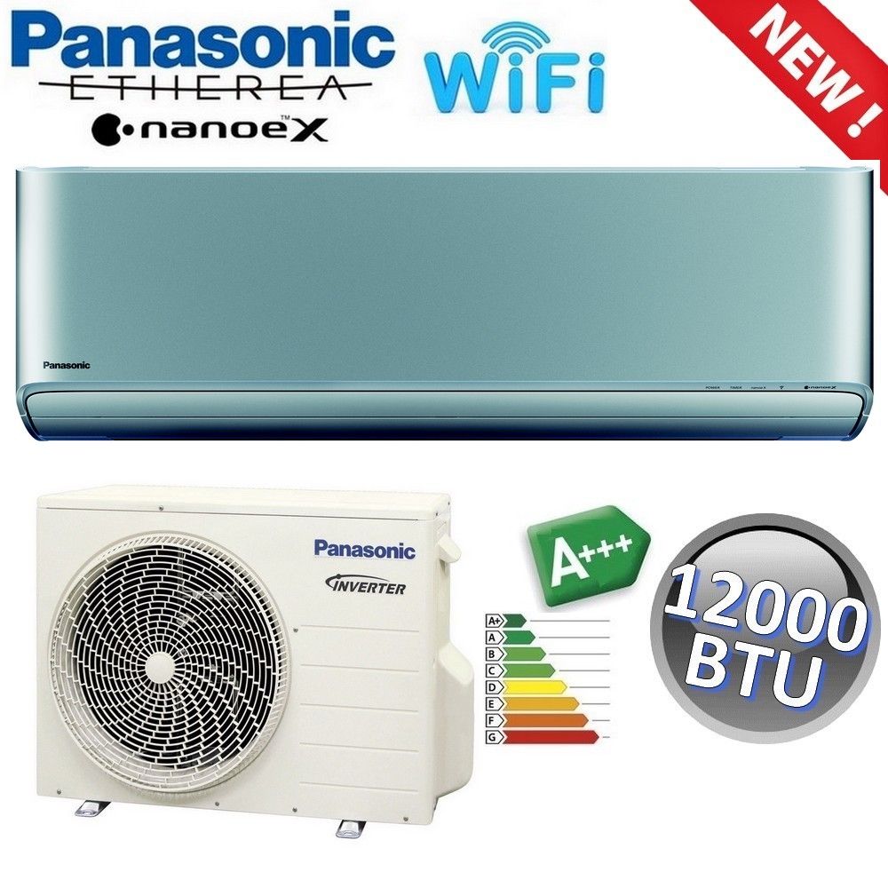 Panasonic ETHEREA SILVER R32 12000 BTU A+++ mono split air conditioner with WiFi and NanoeX