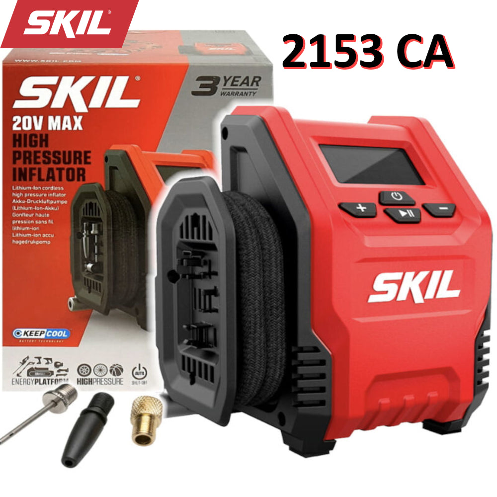 SKIL 2153 CA air compressor with LCD screen - 12V battery (not included)