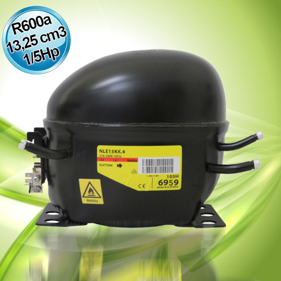 Compressore gas R600a LBP 1/5 Hp 13,25 cm3 Secop NLE13KK.4