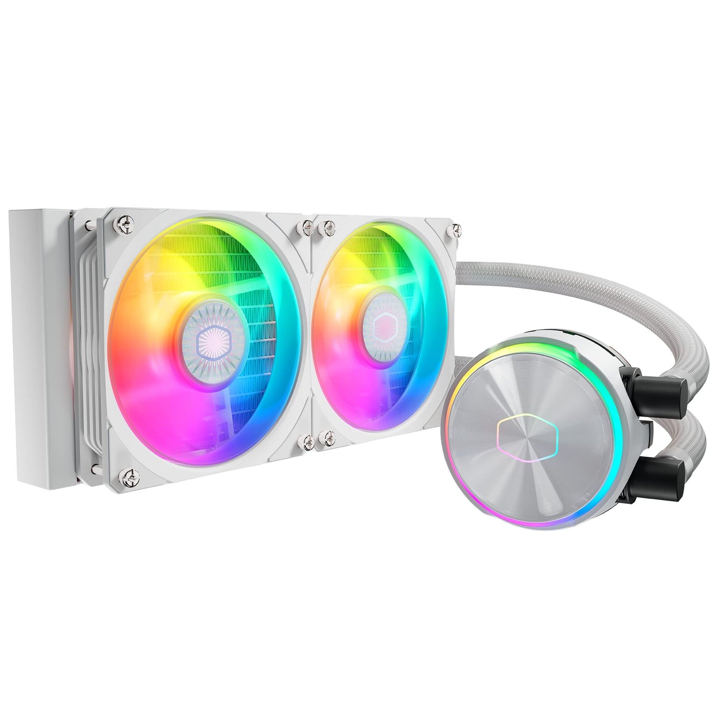 COOLER MASTER HEAT SINK MASTERLIQUID PL240 FLUX WHITE EDITION ARGB LIQUID COOLER HEAT SINK