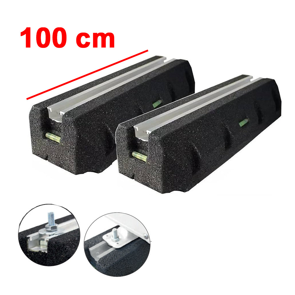 Coppia di basi pavimento da 100 cm ECO-BLOCK antivibrante portata 1200 Kg