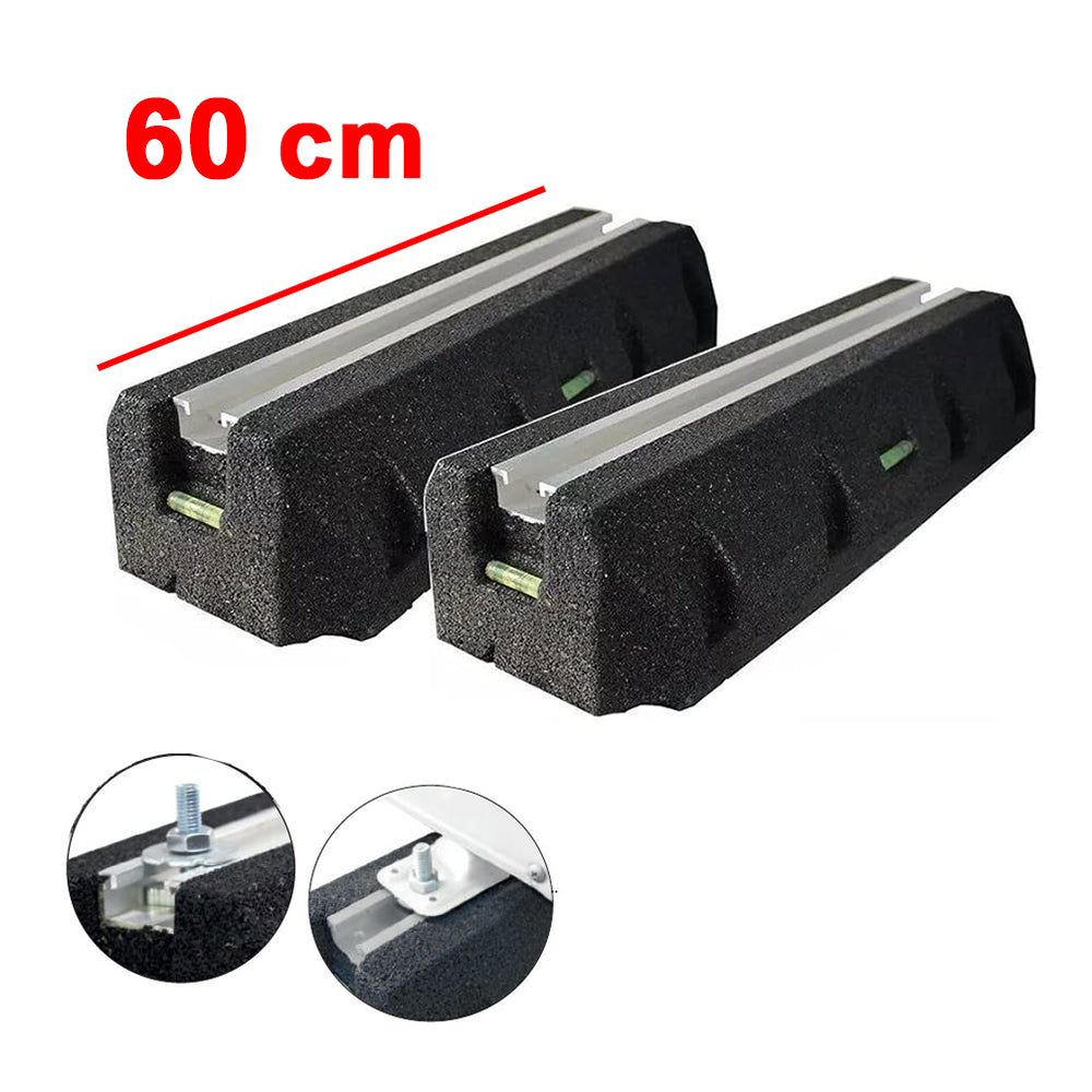 Coppia di basi pavimento da 60 cm ECO-BLOCK antivibrante portata 700 Kg