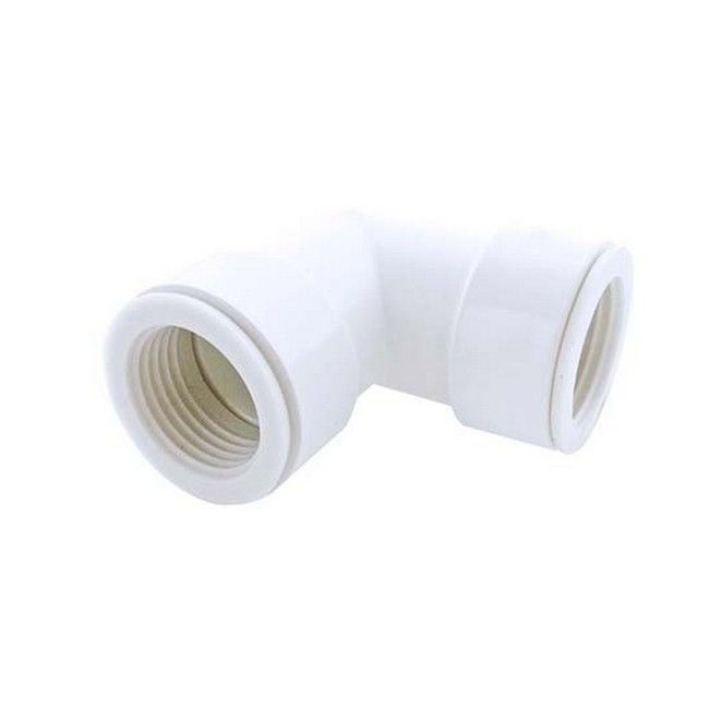 Curva 90° femmina femmina con o-ring per tubo rigido Ø 20 mm in PVC per scarico condensa