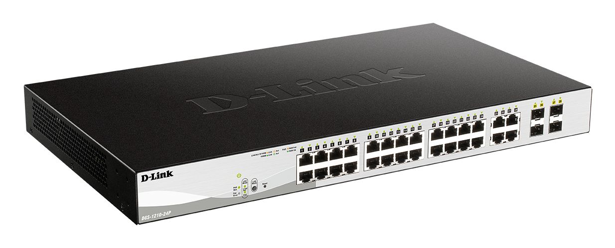 D-Link DGS-1210-24P Managed L2 Gigabit Ethernet (10/100/1000) Support Power over Ethernet (PoE) Black