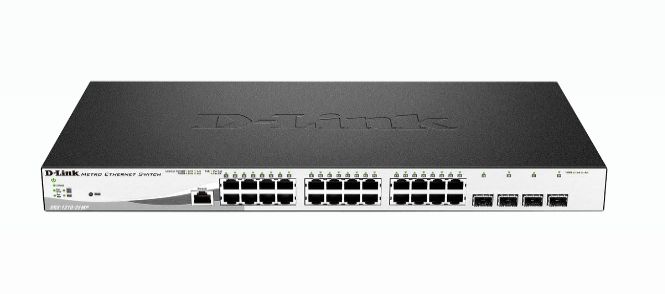 D-Link DGS-1210-28MP/E Managed Network Switch L2 Gigabit Ethernet (10/100/1000) Support Power over Ethernet (PoE) 1U Black,