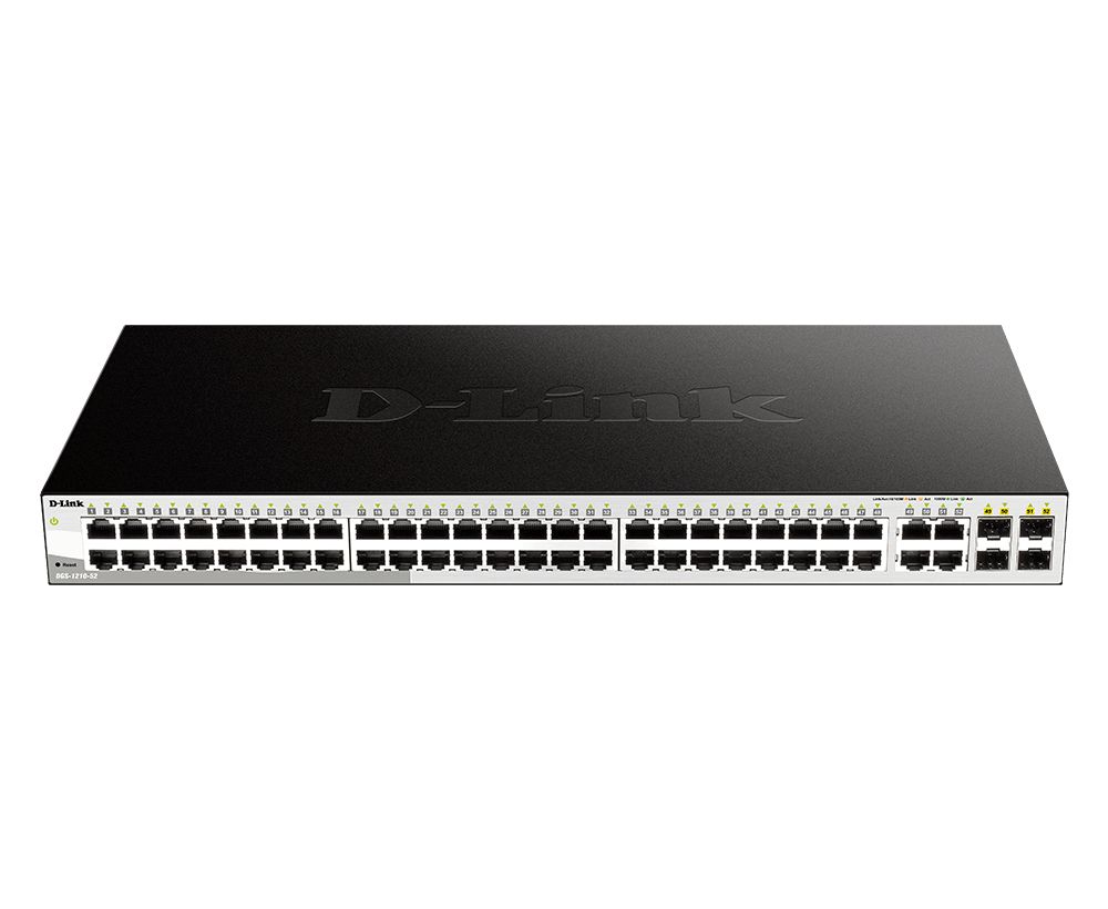 D-Link DGS-1210-52 Managed L2 Gigabit Ethernet (10/100/1000) 1U Black