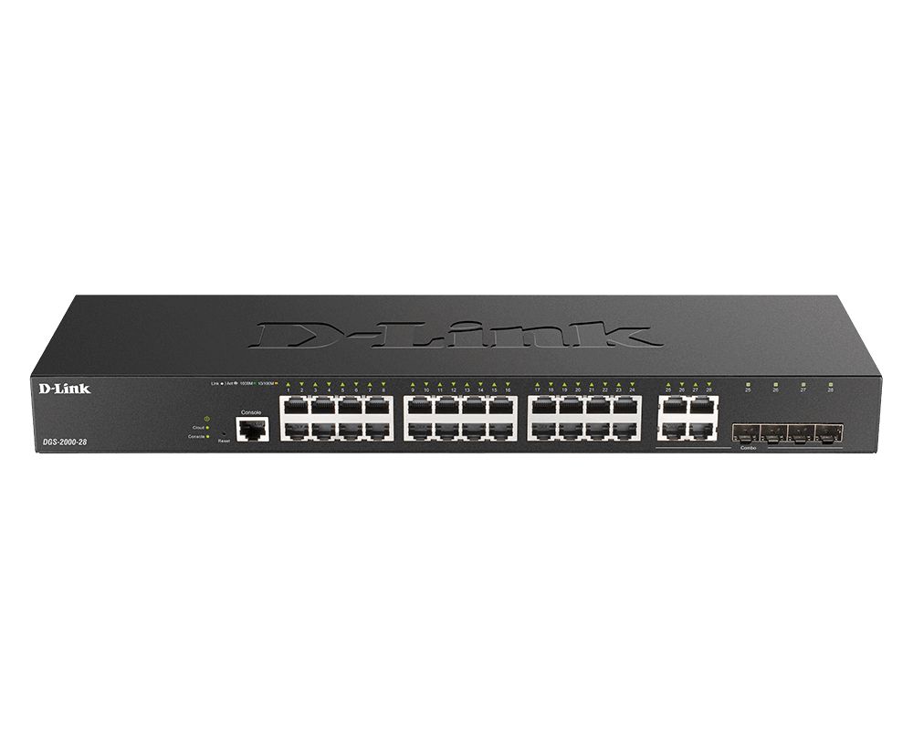 D-Link DGS-2000-28 switch di rete Gestito L2/L3 Gigabit Ethernet (10/100/1000) 1U Nero