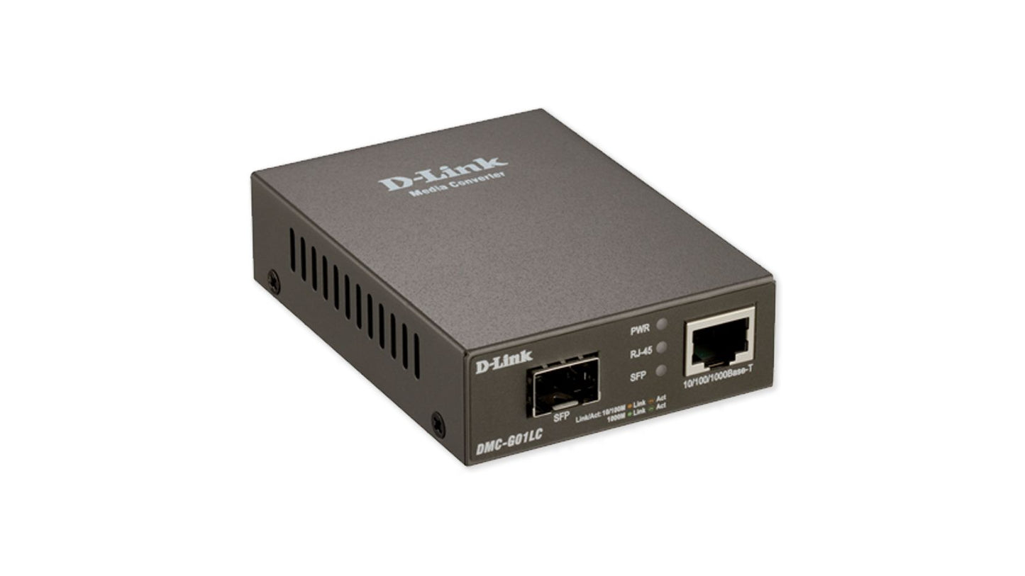 D-Link DMC-G01LC/E 1000 Mbit/s Network Media Converter Grey