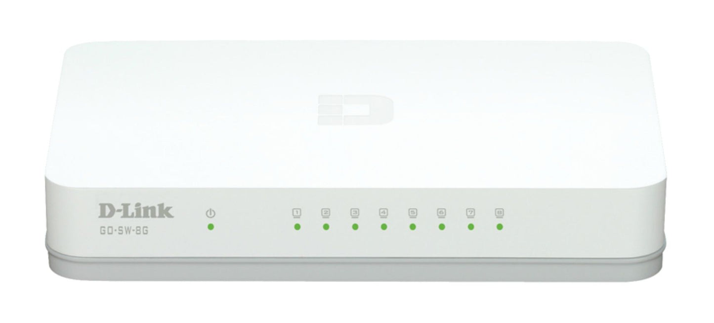 D-Link GO-SW-8G/E Unmanaged Gigabit Ethernet (10/100/1000) Network Switch White