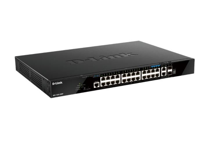D-LINK SWITCH 28 PORTS OF WHICH 20 GE POE PORTS + 4 2.5 GE POE PORTS + 2 10GE PORTS + 2 SFP+, SMART MANAGED