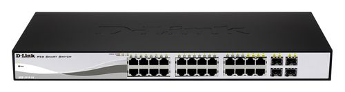 D-LINK SWITCH 28 GIGABIT PORTS INCLUDING 24 POE + 4 SFP PORTS SMART MANAGED