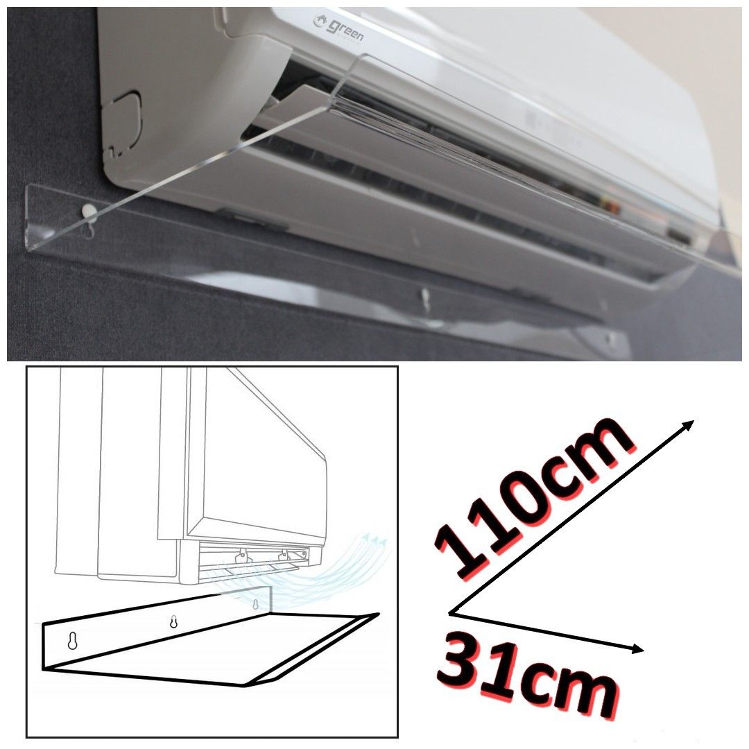 Transparent air deflector for split air conditioner 110x31x5 (cm) New Model - DFT.012
