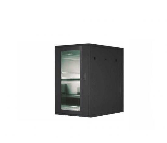 DIGITUS 9-UNIT WALL-MOUNTED CABINET SOHO LINE (H)509 X (W)600 X (D)600 MM. COLOR BLACK RAL9005