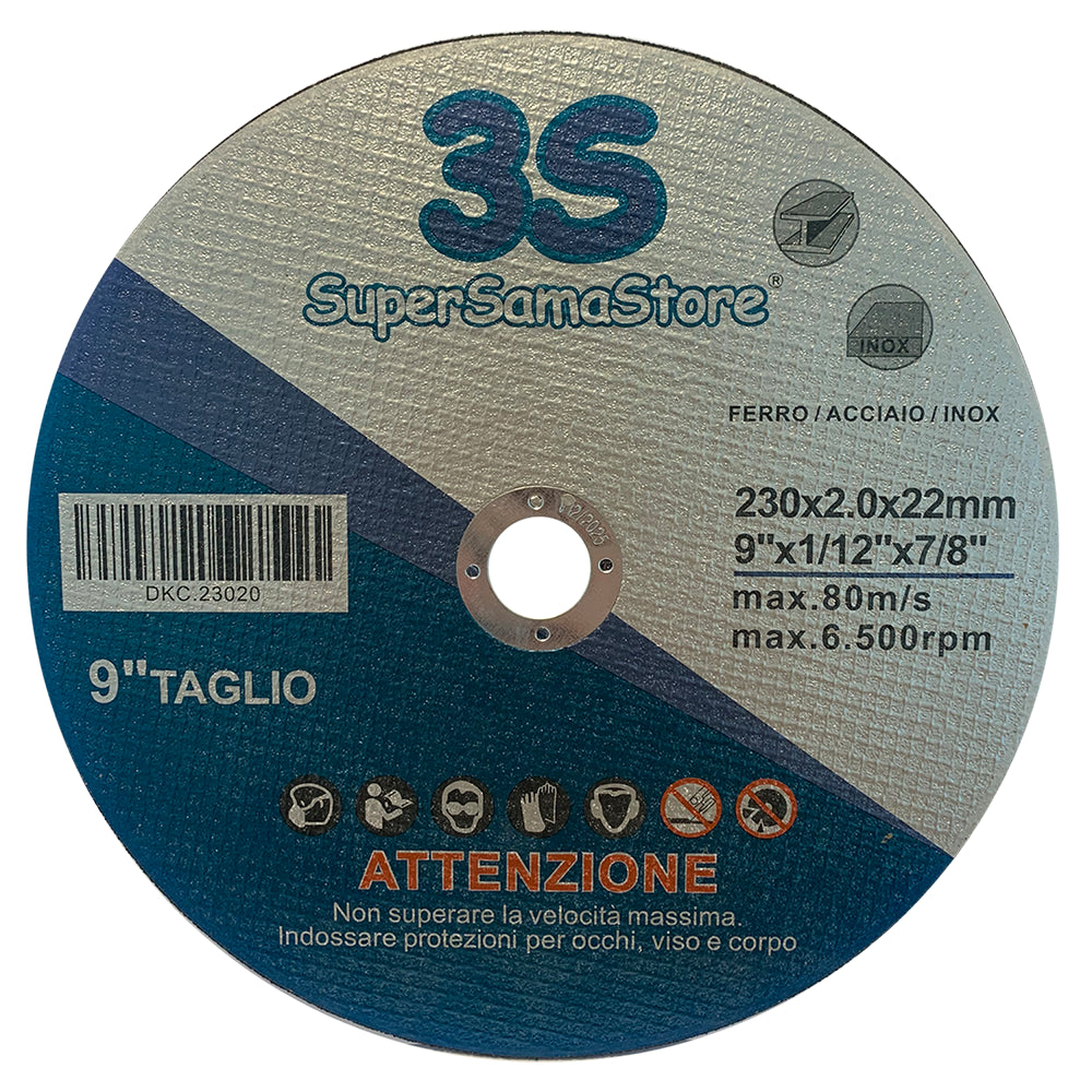 Disco da taglio mola acciaio inossidabile, acciaio al carbonio, ghisa Ø 230 x 2 x 22 (mm) per flessibile